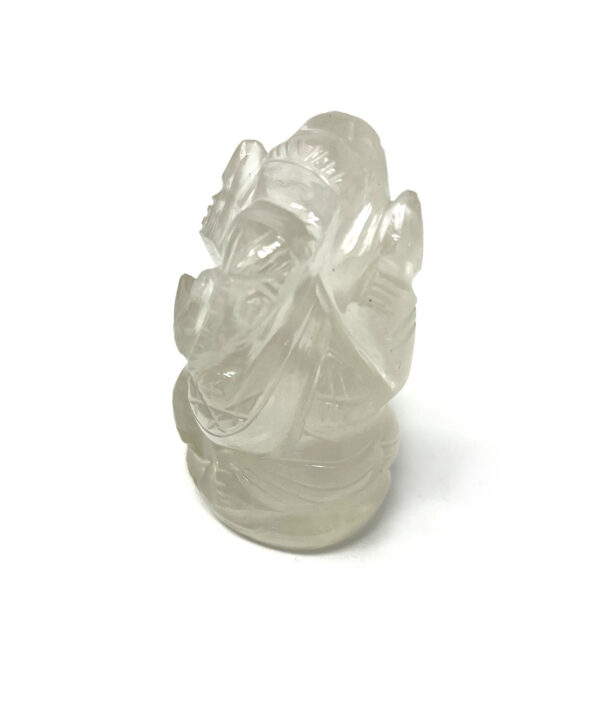 Shreyshti Ganesha Clear / Crystal Quartz approx. 2 inch.